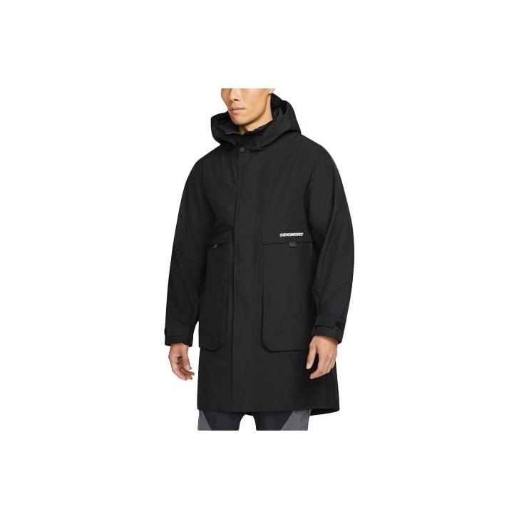 Jordan Съемная хлопковая куртка Gore-Tex 2-в-1 с термо-капюшоном и большими карманами, мужская верхняя одежда, черная DC0063-010