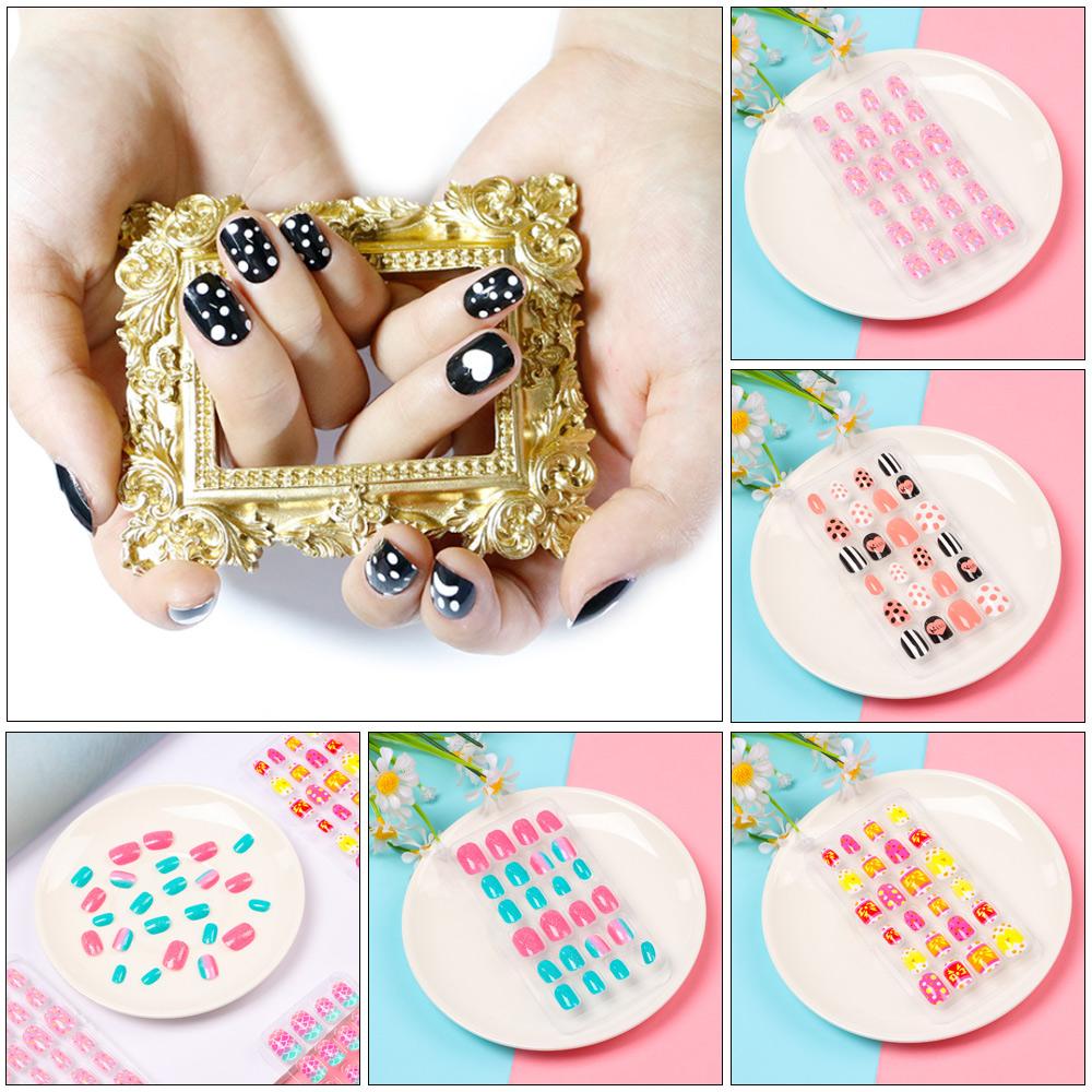 Детский искусственный маникюрный инструмент, пресс для ногтей, детские накладные ногти, накладные ногти, носимые кончики ногтей