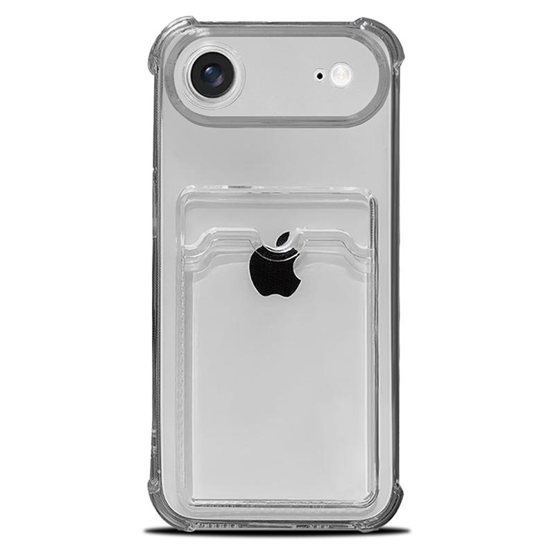 Ударопрочный прозрачный чехол-кошелек для iPhone 17 Air Pro Max, чехол 3D с подушками безопасности, ультратонкий мягкий силиконовый чехол для iPhone 17ProMax