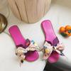 Women Beach Sandals Outdoor Flip-flops Bow Women's Slippers  Summer Slides Fashion Sandals Shoes For Woman Bathroom Slippers