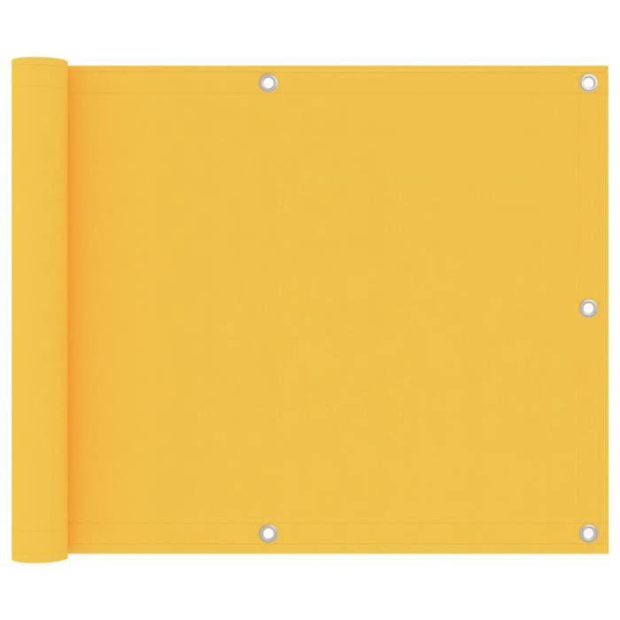 Maison Exclusive - Écran de balcon Jaune 75x600 cm Tissu Oxford