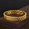 Anti Non Tarnish Hip Hop 18K Gold Plated 316L Stainless Steel Bracelet Personalized Men's Fine Fashion Jewelry Gift
