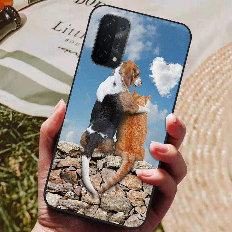 Чехол для Oppo A54 5G Силиконовая задняя крышка Чехол для телефона для Oppo A54 5G CPH2195 Чехлы Мягкий бампер coque для OPPOA54 A 54 5G 6,5 дюйма