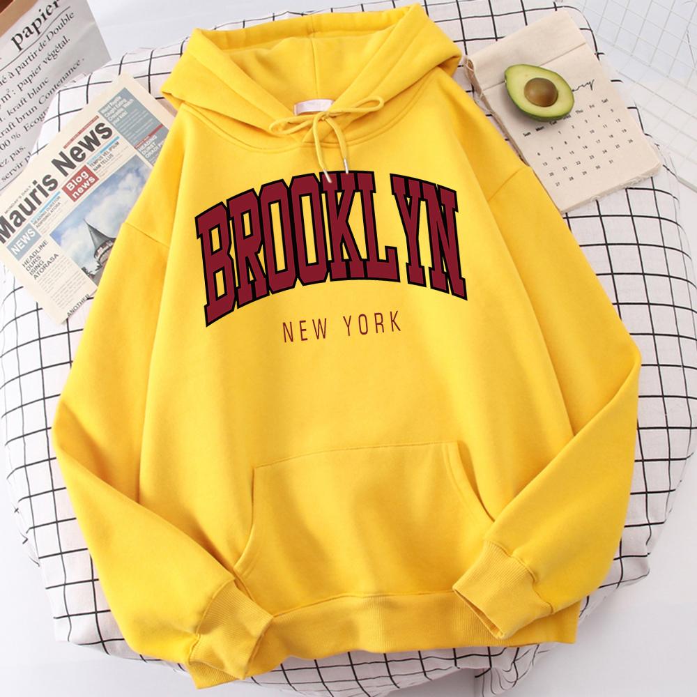 Brooklyn New York Print Man Hoodie Fashion Clothes Comfortable Simplicity Streetwear Oversized Graphics Hoodies For Men