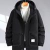 Новое зимнее мужское пальто с хлопковой подкладкой, утолщенное пальто больших размеров для мужчин, модная мужская одежда больших размеров, зимнее модное пальто с хлопковой подкладкой