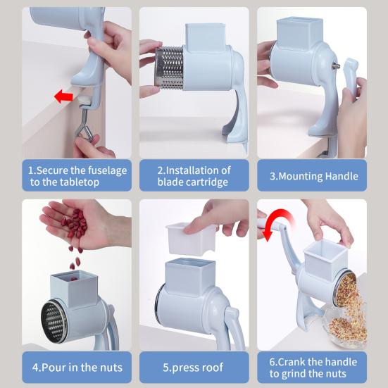 Гайкошлифовальная машина Простая в использовании Многофункциональная компактная эргономичная ручка с острыми лезвиями Ручная кривошипная шлифовальная машина для гаек