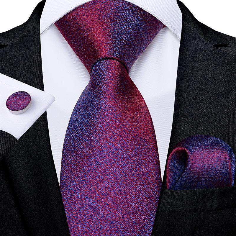 2025 Luxury Mens Necktie Set Business Tie Silk Hanky Cufflinks Set