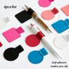 4PCS Useful Convenient Stationery Elastic Loop Notebook Self-adhesive Pen Holder Leather Pen Clips