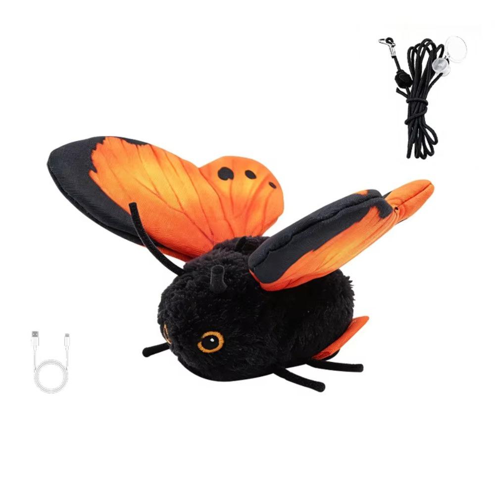 Multiple Modes Butterfly Cat Teaser Hanging Elastic String Feline Toy Kittens