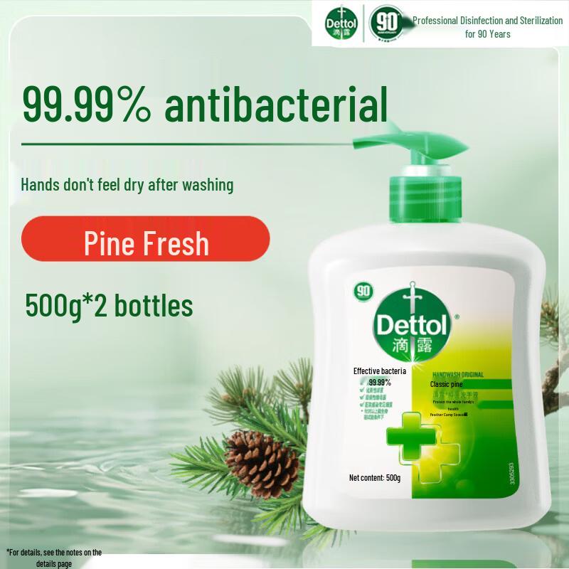Dettol Pine Scent Antibacterial Hand Wash Twin Pack