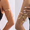 Punk Adjustable for Women Girls Armlet Upper Arm Cuff Tassel Armband Arm Bracelet Minimalist Bangle