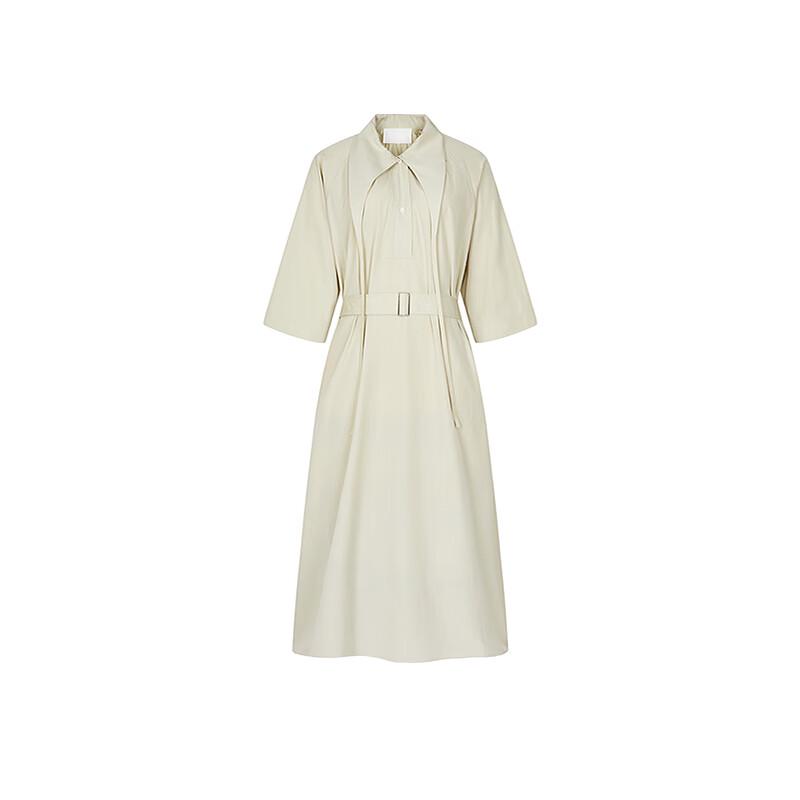 LESS Women's Spring 2025 Tie-Neck Cotton Midi Dress