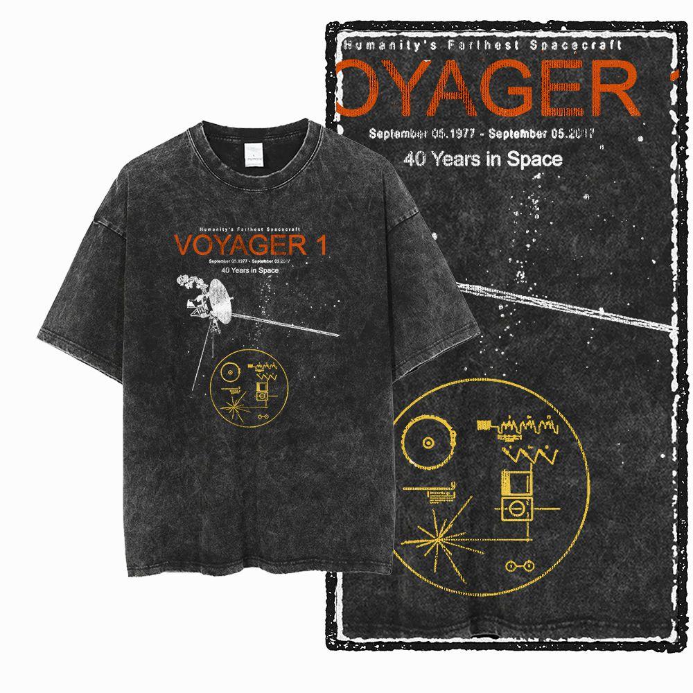 G Acid Washed Black Big Size Cotton Astronaut Printed Unisexs Tshirt Streetwear Cool Vintage Oneck Unisexs Tee Tshirt