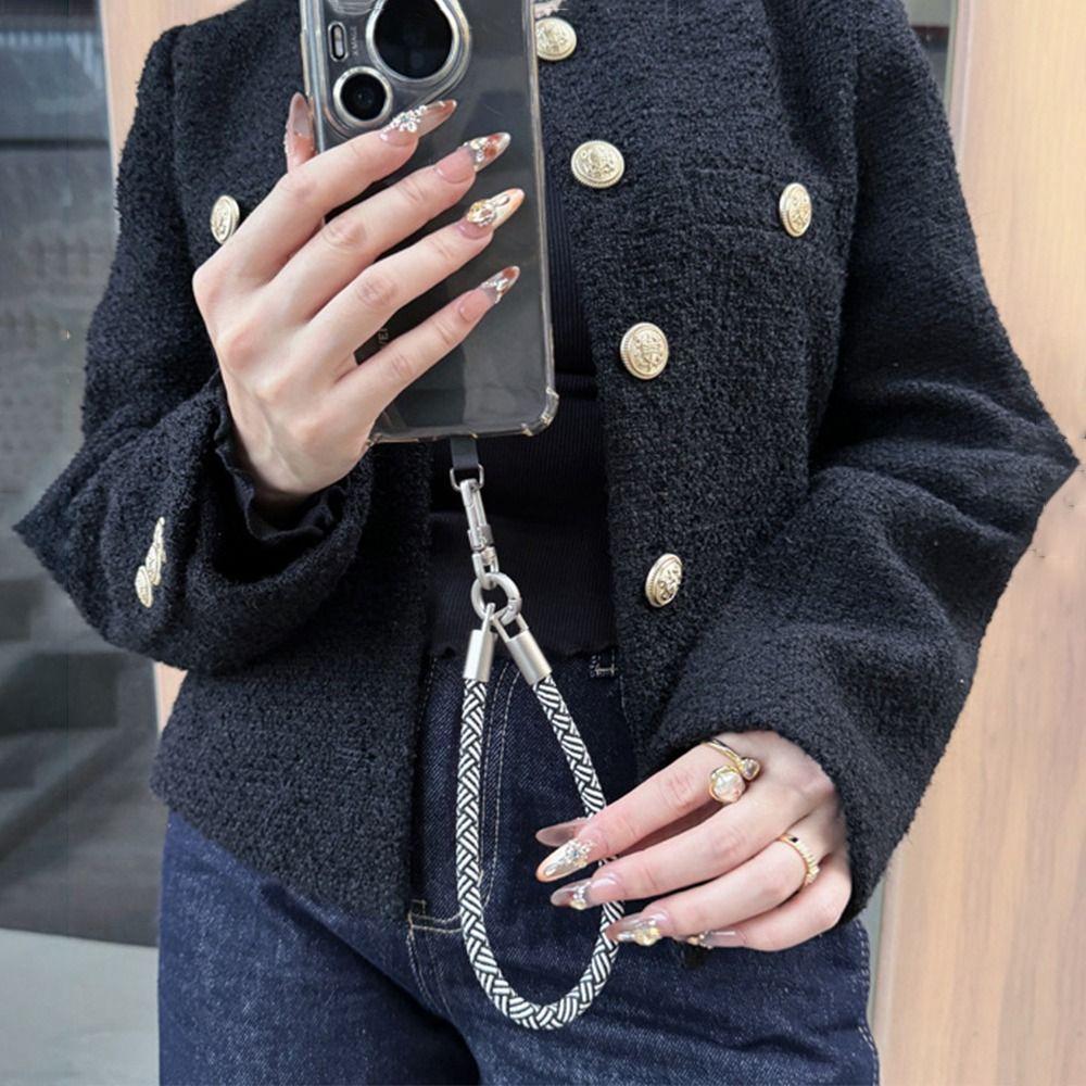 360 Degree Rotation Phone Strap Metal Hook Short Hand Strap New Phone Lanyard for Phone Case