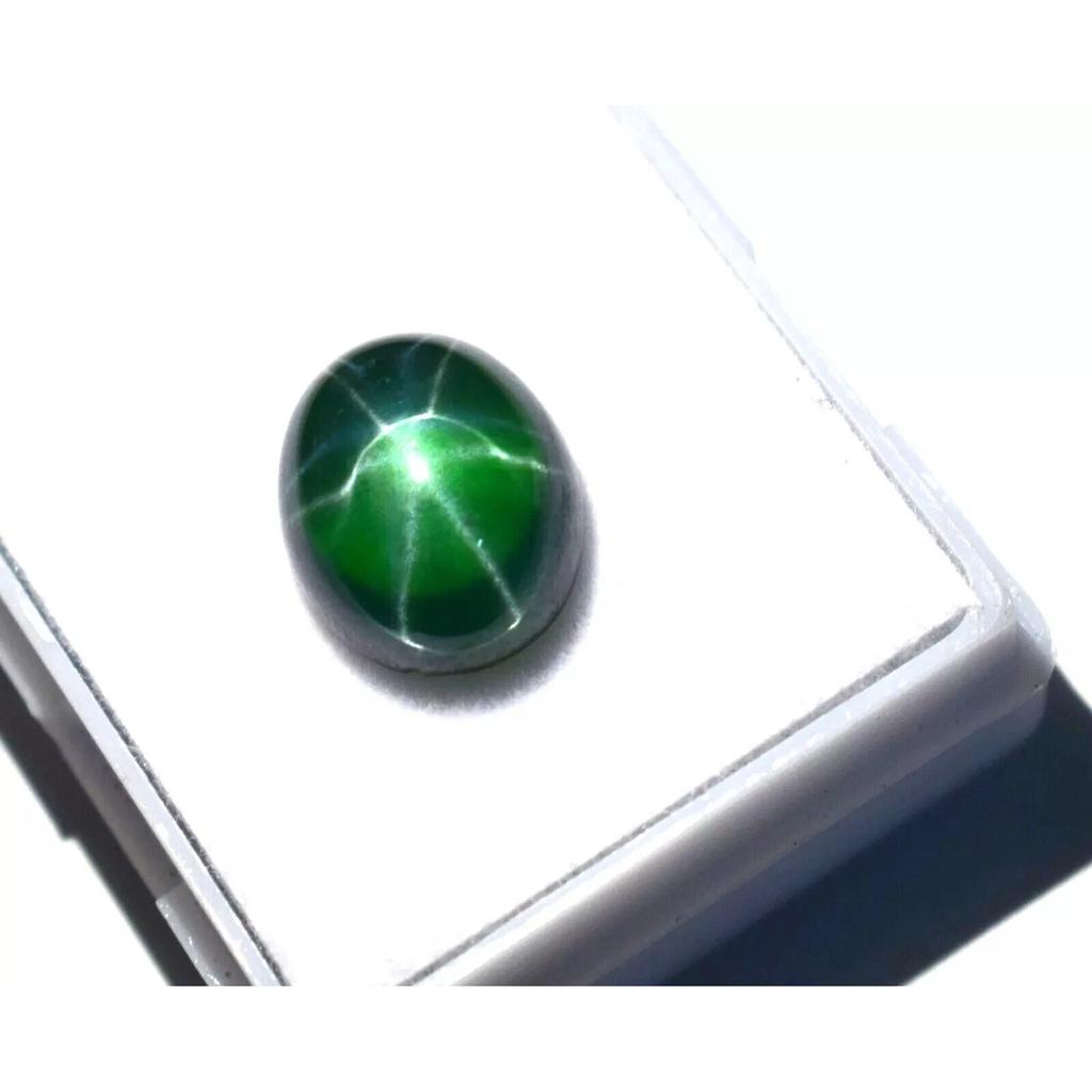 6 Ct Natural Green Star Sapphire Oval Cut Certified Flawless Loose Gemstone