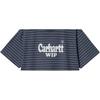 Carhartt WIP Мужская футболка в полоску с принтом букв, с круглым вырезом, с коротким рукавом, сине-белая I032850-1XP-XX