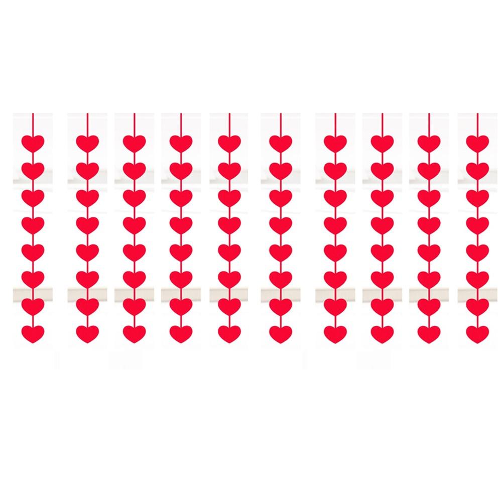 Сделай сам Красное сердце Подвесное украшение Гирлянды из сердец Баннер Сердце Свадебное украшение для вечеринки по случаю дня рождения