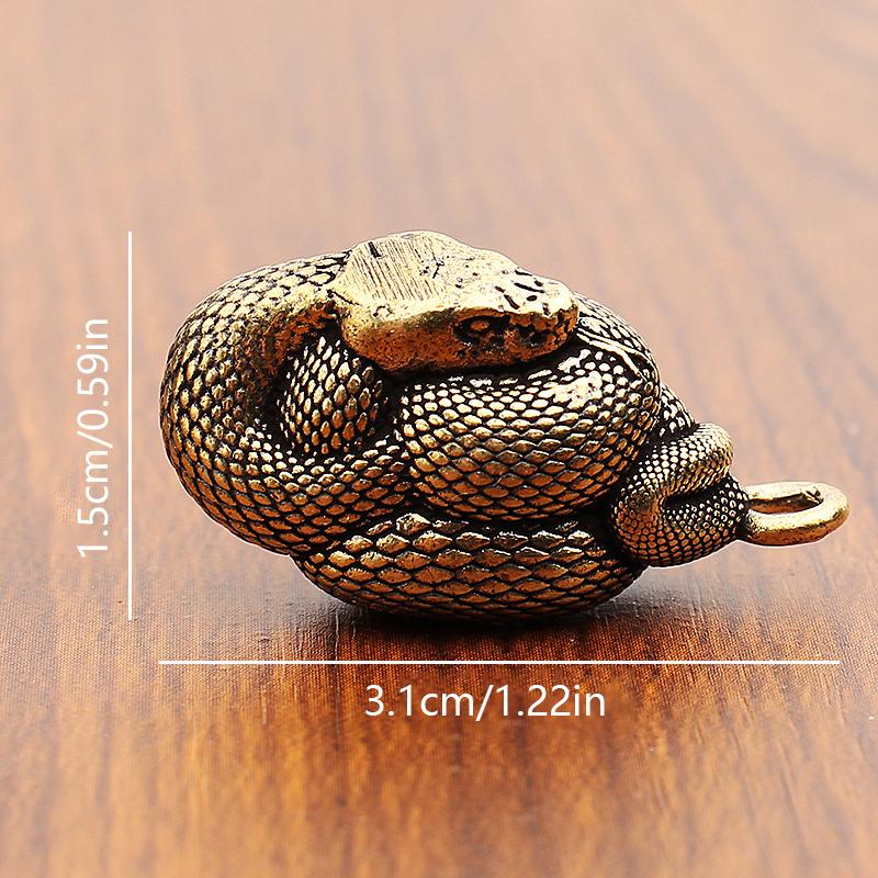 Vintage Copper Snake Ornament Decorations Tea Pet Antique Animal Boa Figurines Miniatures Home Decor Accessories For Living Room