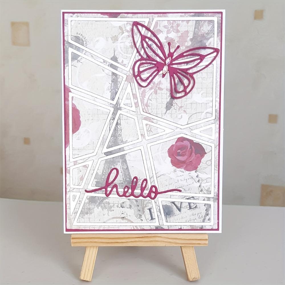 Геометрическая рамка, металлический штамп, высечки из бумаги, вырубные штампы для изготовления карт, металлический высеченный трафарет для поделок своими руками, альбом для скрапбукинга, бумажная карточка