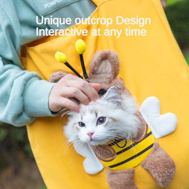 Домашнее животное Милая парусиновая сумка для домашних животных Гаджет для прогулок Свободный и удобный анти-расстегиваемый Маппет Британская короткошерстная Американская короткошерстная незаменимая вещь для путешествий