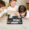Kids DJ Mixer, DJ Mixer Piano | Digital Audio Console with Microphone, Multifunctional DJ Toy, Lighted Piano Keyboard, Portable USB Charging, DJ Learn