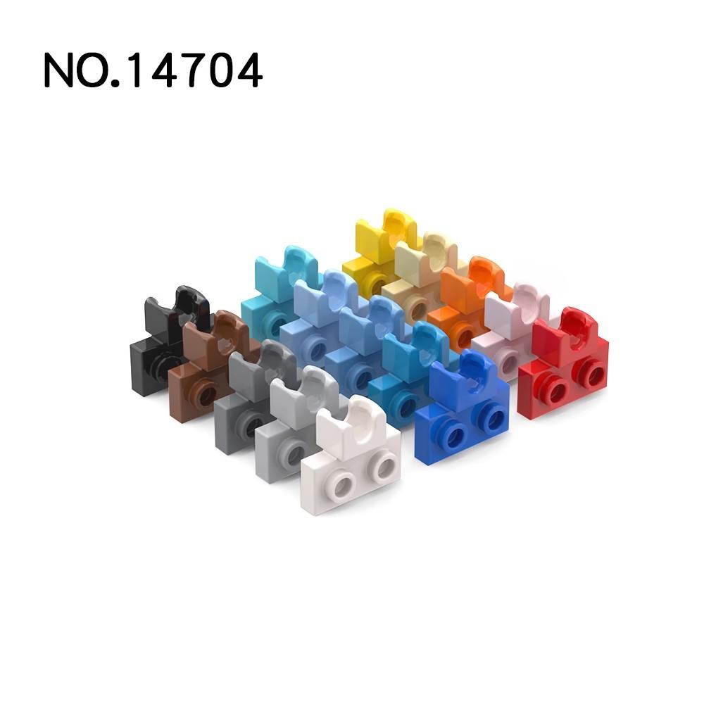 Нетоксичные 20 шт. Детали Moc 14704 Пластина Модифицированная 1x2 с Маленьким Гнездом для Шарового Крюка Сбоку Совместимый Кирпичный Строительный Блок Частица Детская Игрушка