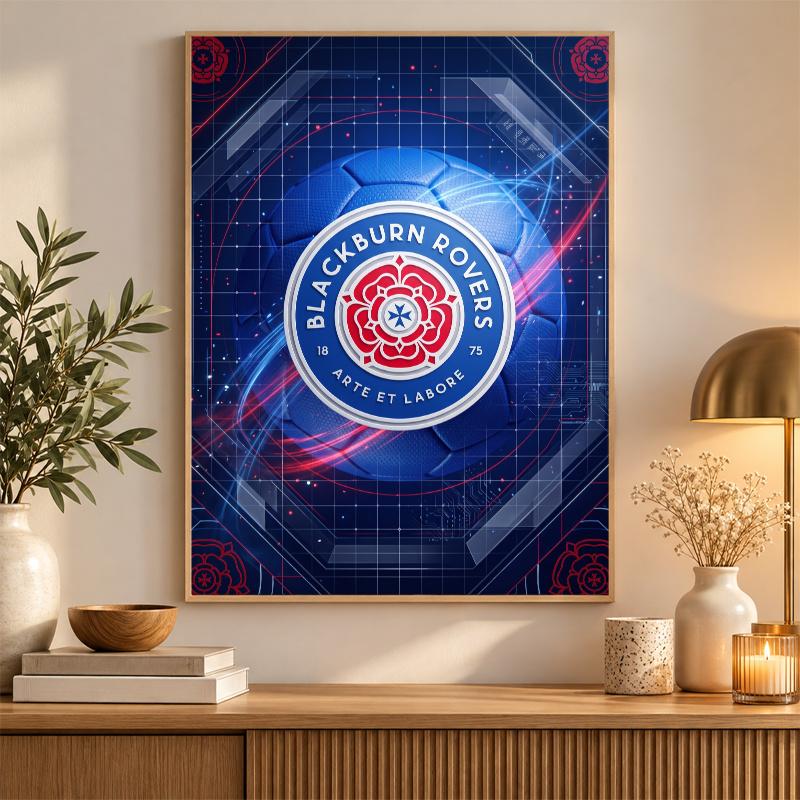 Blackburn Rovers Football Diamond Painting Kit 5D Full Drill DIY Diamond Mosaic Wall Art Home Decor