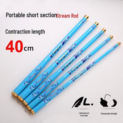 Ультракомпактное карбоновое мини-удилище для ловли на ручье 28 дюймов - Строй 19, Портативная модель для трансграничной ловли
