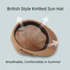 Knitted Women's Beret Breathable Octagonal Hat Summer Painter Hat  Sun Protection