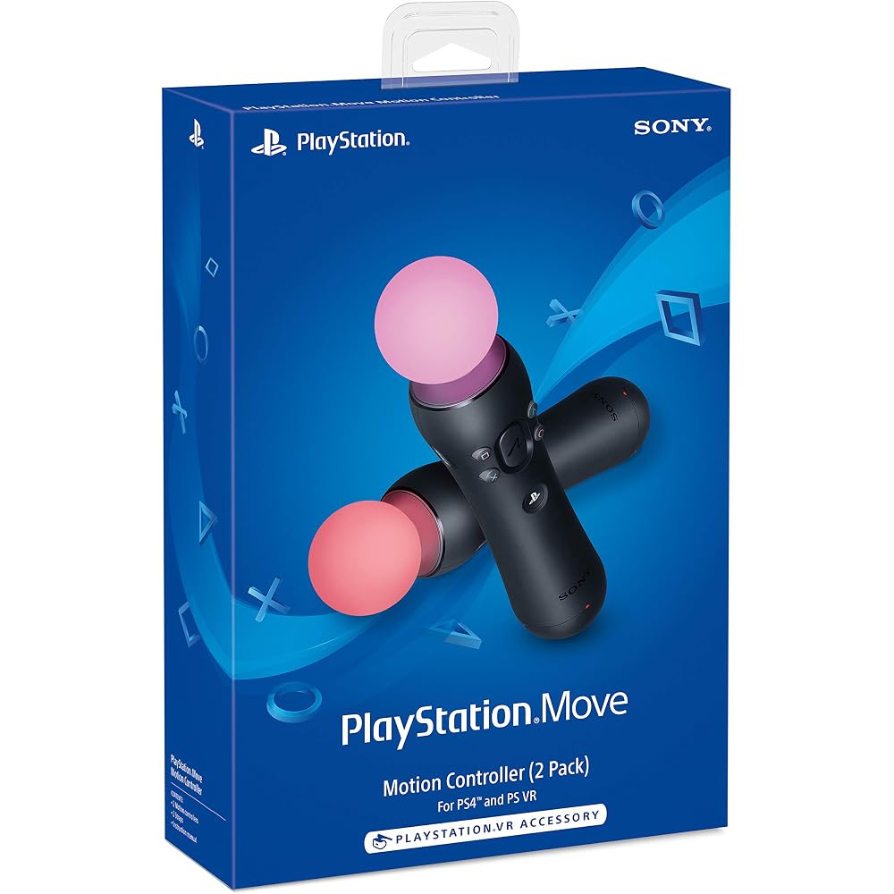 Контроллеры управления движением PlayStation Move — комплект из двух штук — импортированы из США.