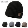 Wool Hat Men's Winter Velvet Thickened Knitted Hat Big Head Circumference Adult Ear Protection Warm and Cold-proof Outdoor Ski Hat