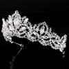 Fashion Baroque Luxury Crystal Ab Bridal Crown Tiaras Light Gold Color Diadem Tiara For Women Bride Wedding Hair Accessories