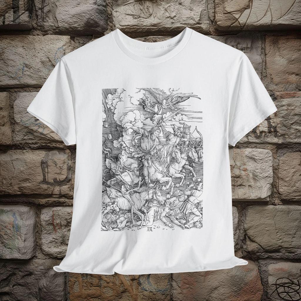 Triumph of Death by Albrecht Dürer, Unisex Graphic T-Shirts, Retro Streetwear, Men's Short Sleeve T-Shirt