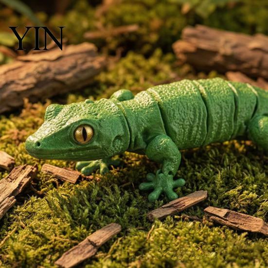 Реалистичное украшение Геккон 3D-печатная шарнирная фигурка, Украшение для рептилий с подвижными суставами, Милый позируемый животный ящерка для ландшафтного дизайна горшечных растений