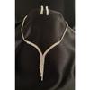 Women's Vip Evening Dress Wedding Dress Necklace Earrings Waterway Two Row Necklace Set With Stone