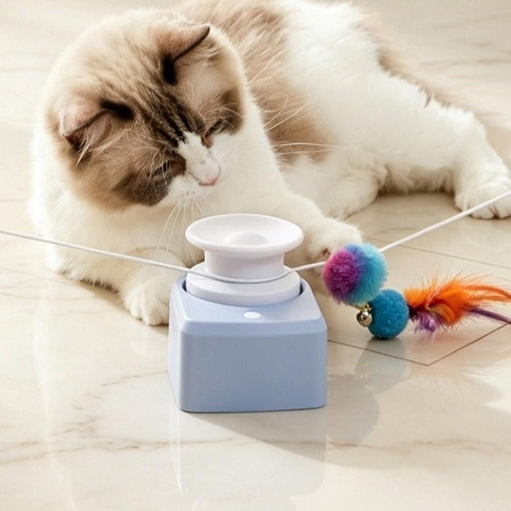 Automatic Cat String Chasing Toy Wireless Interactive Cat Toy Funny Cat Race Toy Cat Entertainment