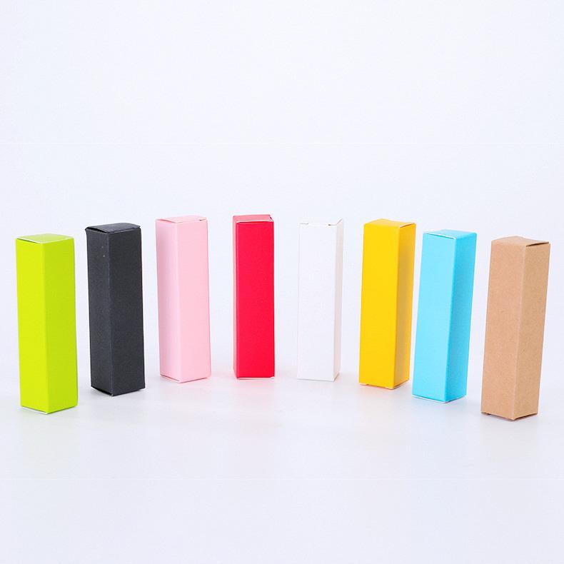 Lip Balm Kraft Paper Packaging Box - Black Cardboard Lipstick Box, Small Color Box