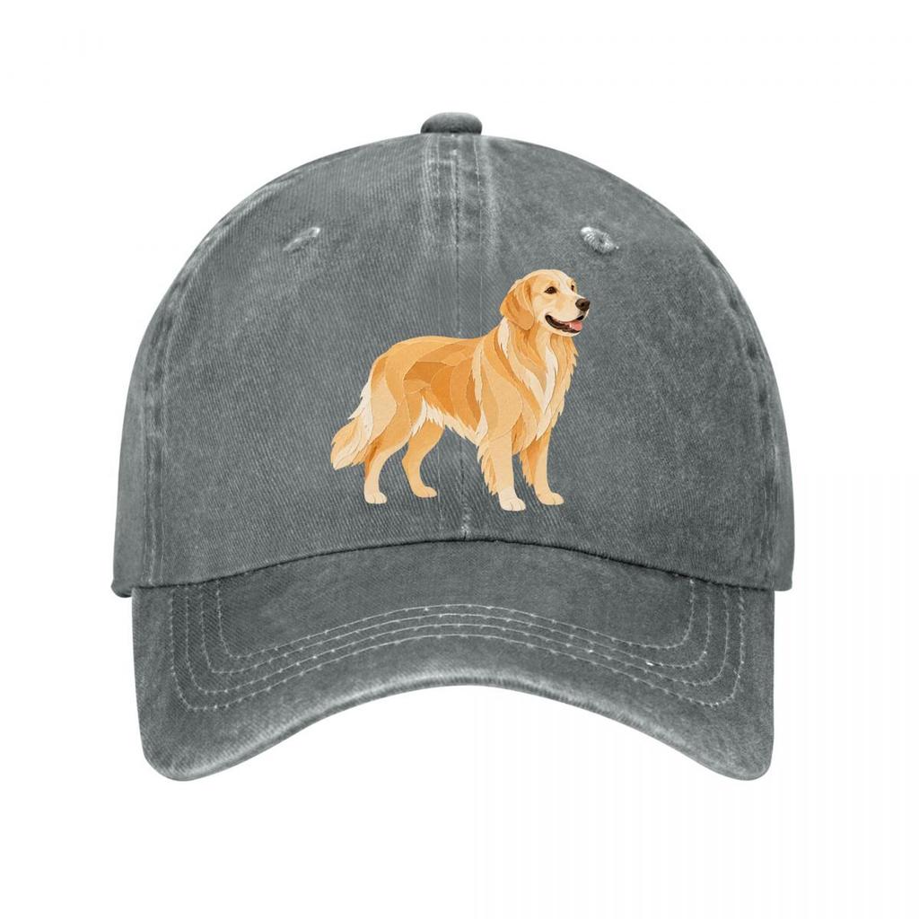 Elegant Golden Retriever Paper Cut P New Vintage Washed Cotton Baseball Cap Sun Hats