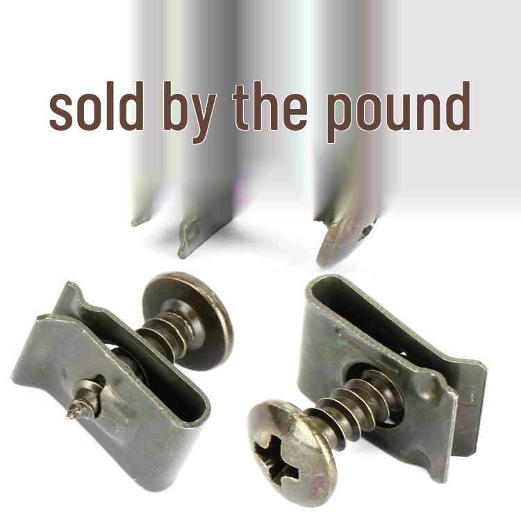 Зеленый оцинкованный самонарезающий винтовой зажим, устойчивый к ржавчине, для мотоциклов и электромобилей