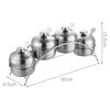 1/3/4Pcs Stainless Steel Seasoning Jars with Lid Condiment Bowls Spice Container Salt Sugar Bowl Household Kitchen Supplies