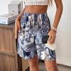 Женские новые модные, удобные и элегантные праздничные шорты с цветочным принтом
