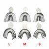 1 Set Dental Lab Equipment Upper Lower Stainless Steel Impression Trays Autoclavable Teeth Tray Teeth Holder Dentist Tools L M S