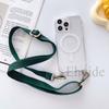 Strap Magnetic Case For Xiaomi Mi 14T 13T Redmi Note 14 Pro 13 POCO X6 M6 Pro Magsafe Shockproof Crossbody Lanyard Clear Cover