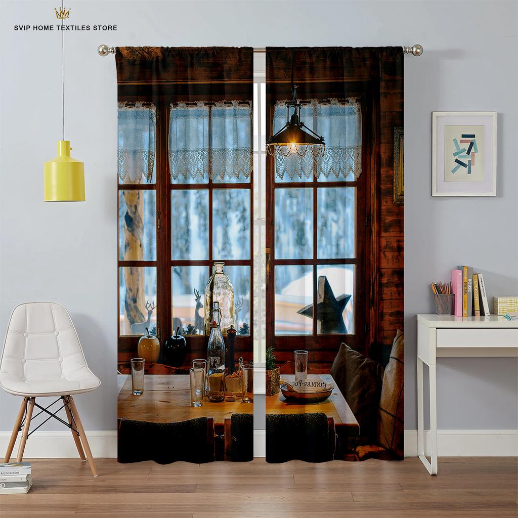 3D-печатные шторы с рисунком неба для спальни, гостиной, балкона и кухни. Украшения можно изготовить по индивидуальному заказу, 2 шт.