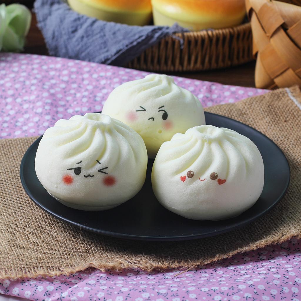 1Pc Simulation Of Steamed Bread Model Fake Food Decompression Kneading Music Props Home Decoration Expression Random