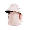 Sun Hat Anti-UV Mask Sunshade Shawl Cap Solid Color Portable Neck Protection Hat Polyester Wide-brimmed Picking Tea Hat Sport