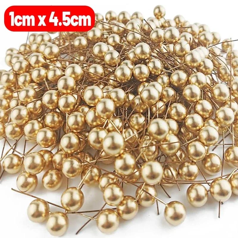 200/50 шт. Искусственные листья падуба, Поддельные растения, Зеленый лист, Красные ягоды для украшения рождественской елки, венка, Декор для новогодней вечеринки