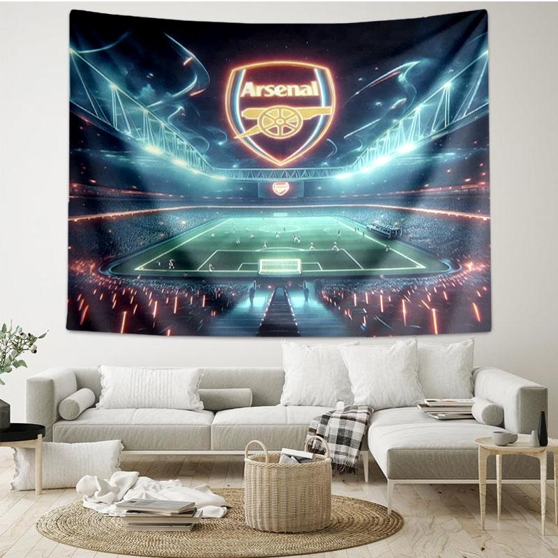 football team F.C Print Tapestry - Portable Wall Decor Cloth, for Home, Dorm, Travel, Bedroom, Living Room - Ideal Birthday Housewarming Gift