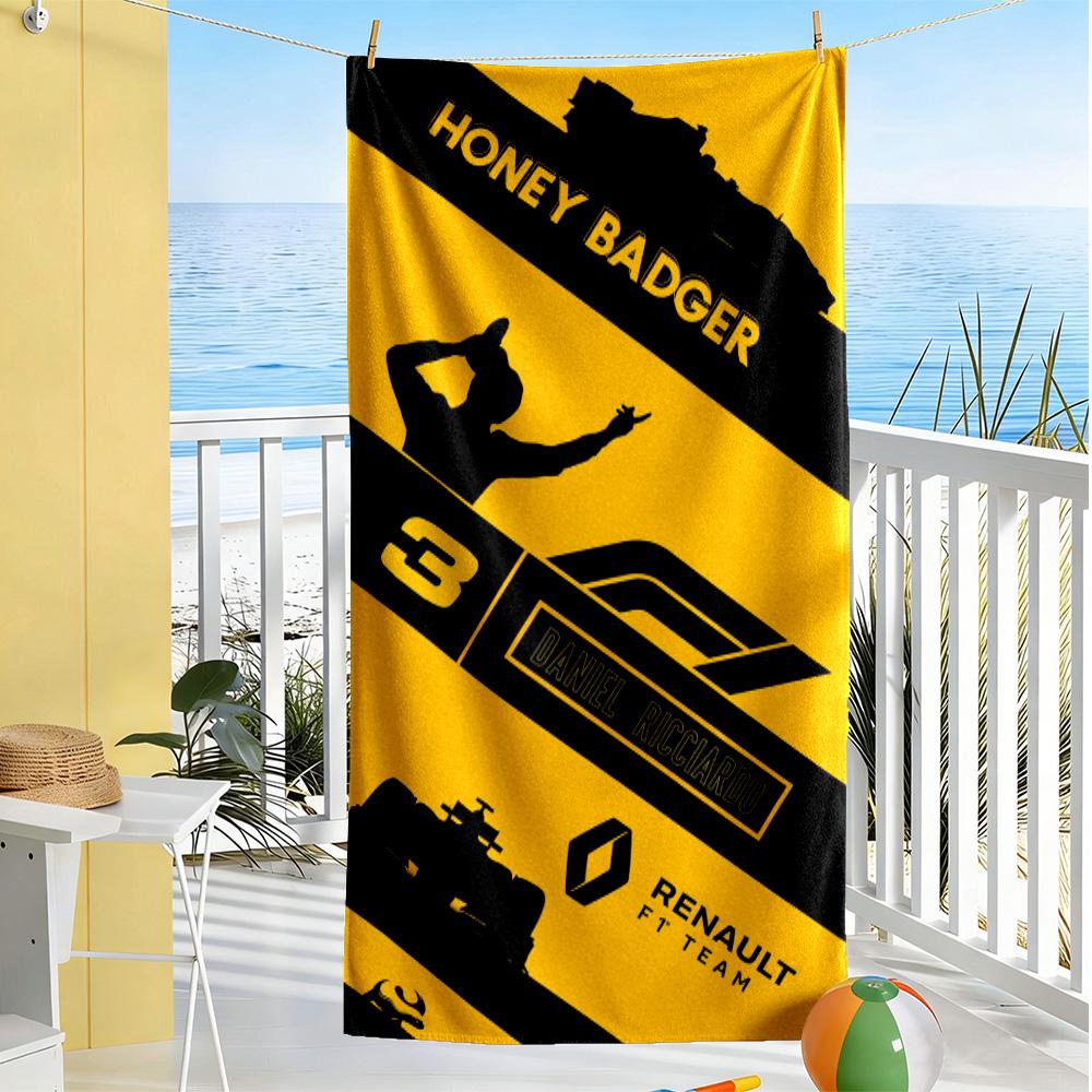 Renault Beach Towel Super Soft Microfiber Quickdry Fabric Comfortable Lightweight Perfect for Traveling Yoga Camping and Swimming