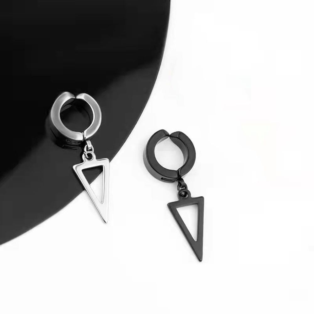 Male Fake Piercing Fashion Jewelry Korean Style Ear Cuff Cross Clip Earring Non-Piercing Earring